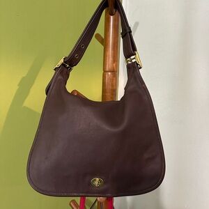 Vintage coach saddle bag brown